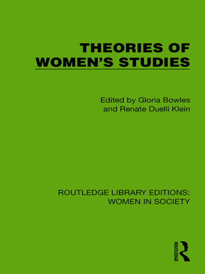 cover image of Theories of Women's Studies